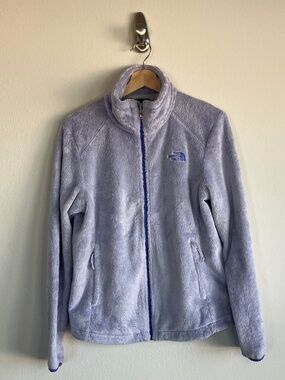 North Face Lavender and Purple Furry Fleece Jacket Size Medium